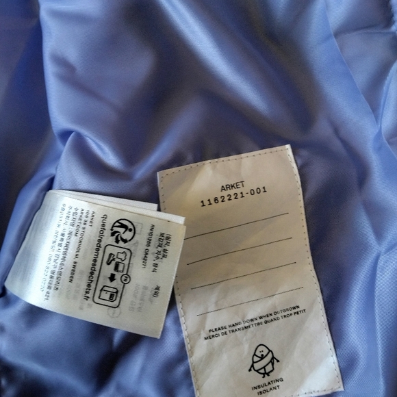 ARKET Kids Ken Quilted Padded Ripstop Jacket In Periwinkle Blue - Picture 7 of 8